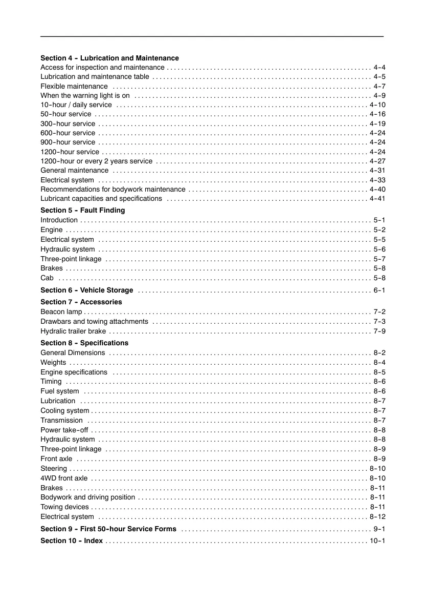 New Holland TD60D TD70D TD80D TD90D TD95D Tractor Operator's Manual preview page 6