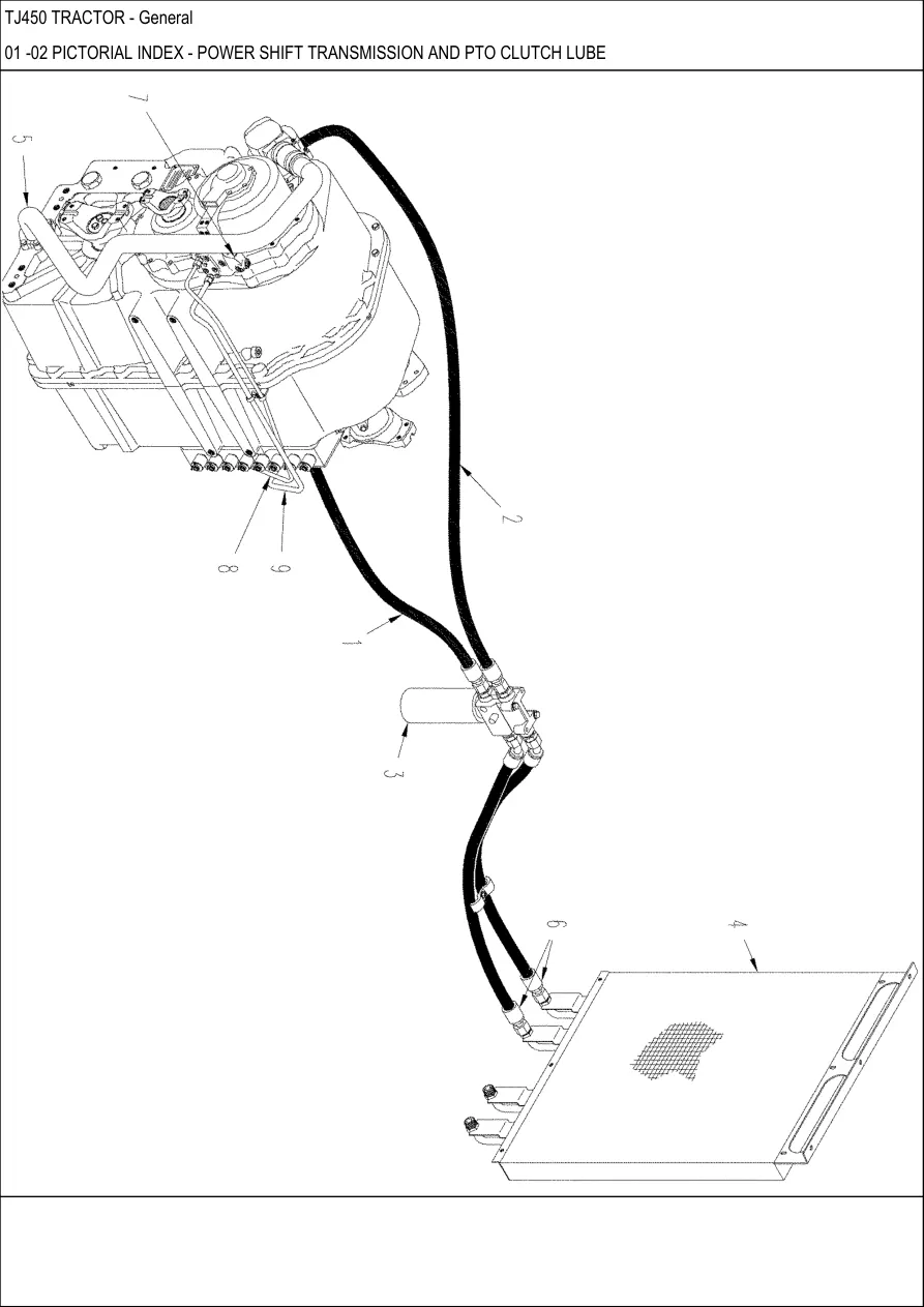 New Holland TJ450 Ag Tractor Parts Manual preview page 4
