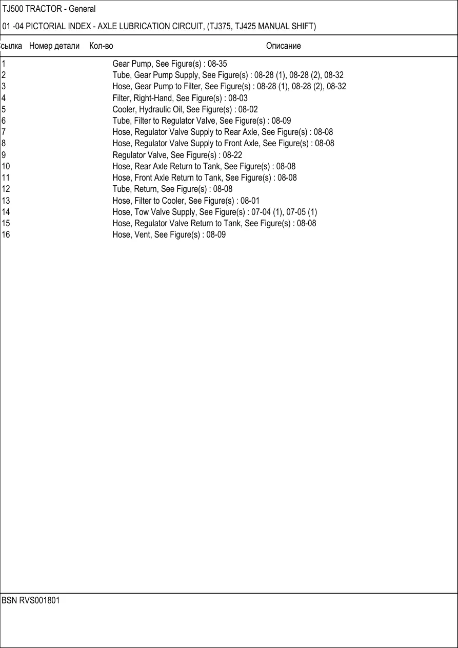 New Holland TJ500 Ag Tractor Parts Manual preview page 5