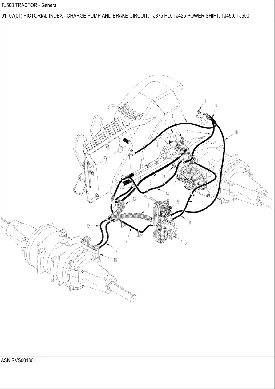 New Holland TJ500 Ag Tractor Parts Manual preview page 6