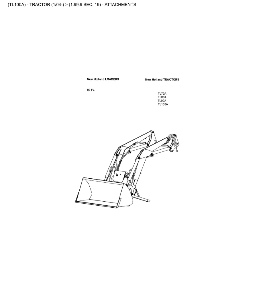 New Holland TL70A TL80A TL90A TL100A Tractor Parts Manual preview page 2