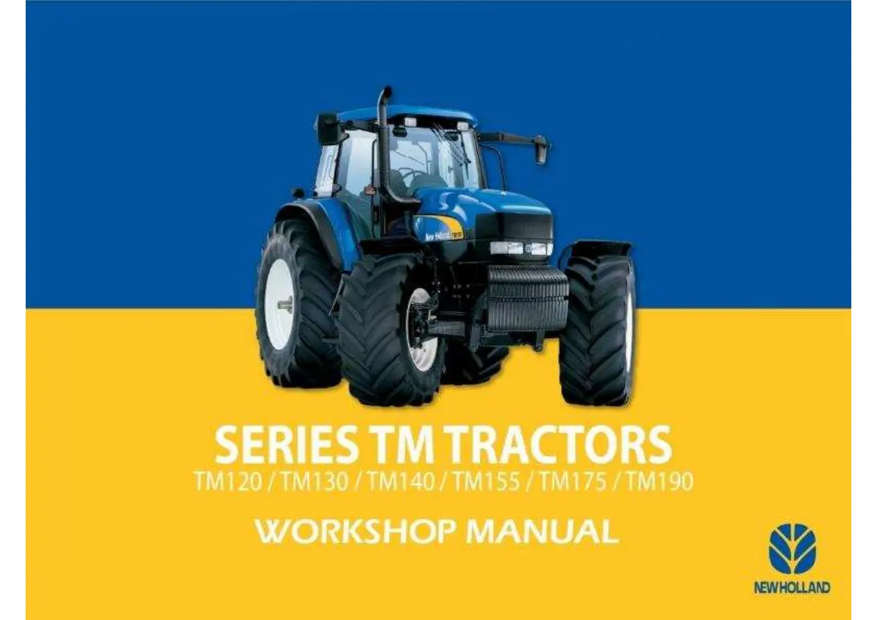 New Holland TM120 TM130 TM140 TM155 TM175 TM190 Tractor Service & Repair Manual preview page 1