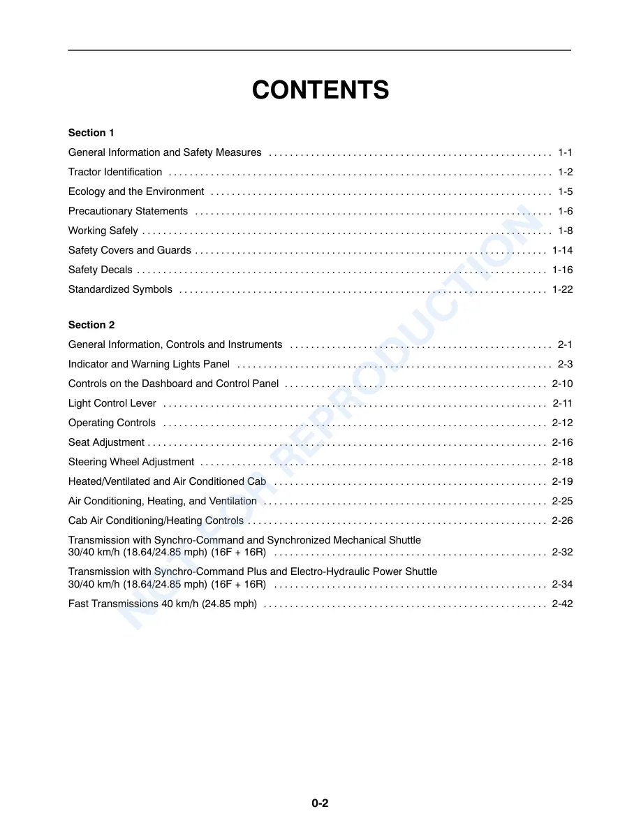 New Holland TN60SA TN70SA TN75SA Tractor Operator's Manual preview page 3