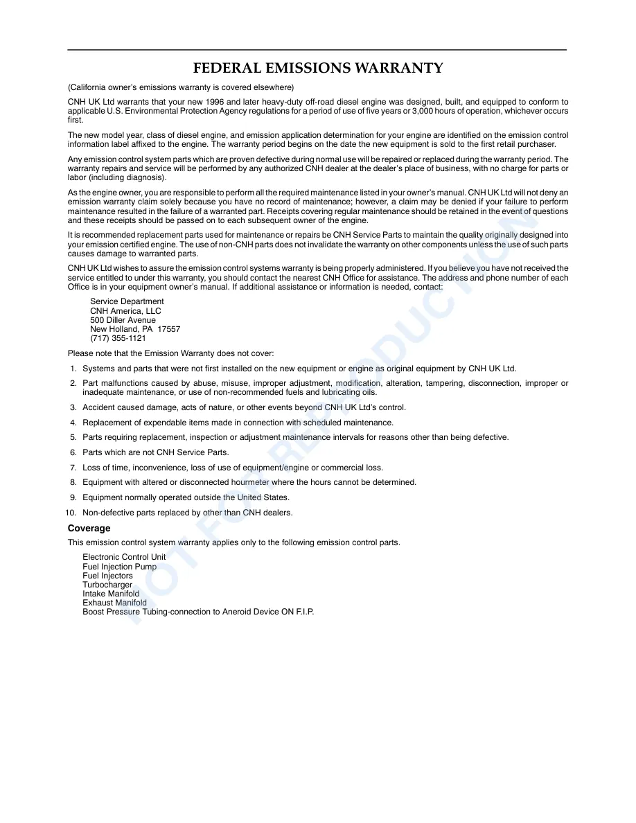New Holland TN60VA TN75VA TN95VA Tractor Operator's Manual preview page 2