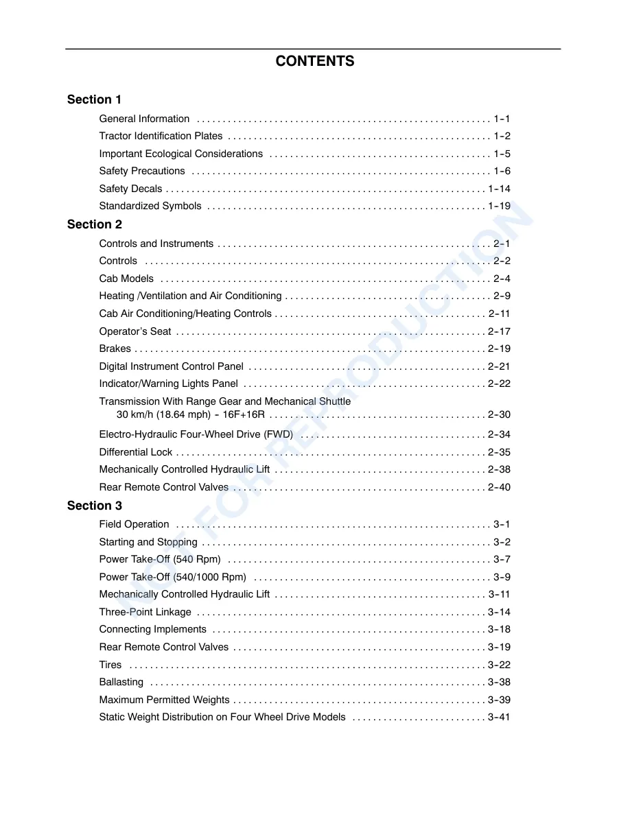 New Holland TN60VA TN75VA TN95VA Tractor Operator's Manual preview page 6