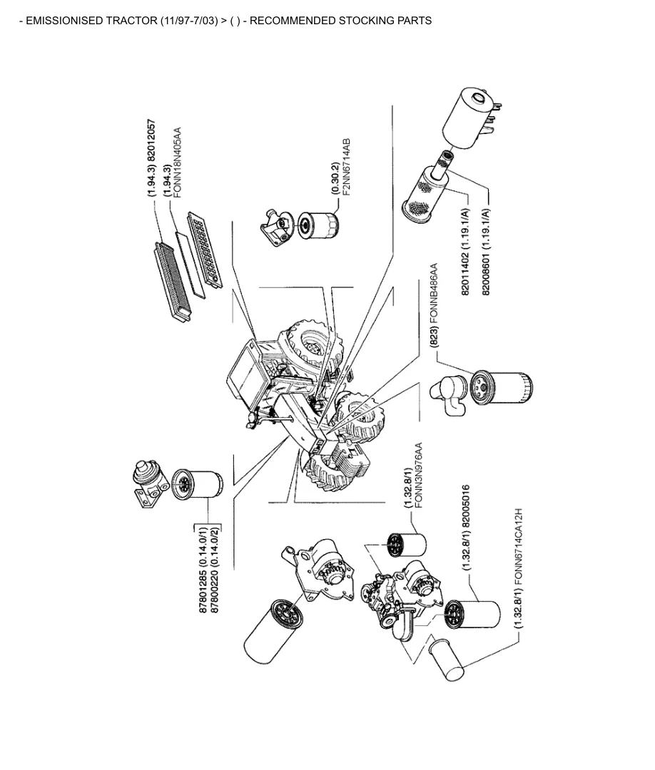 New Holland TS90 TS100 TS110 TS115 Tractor Parts Manual preview page 6