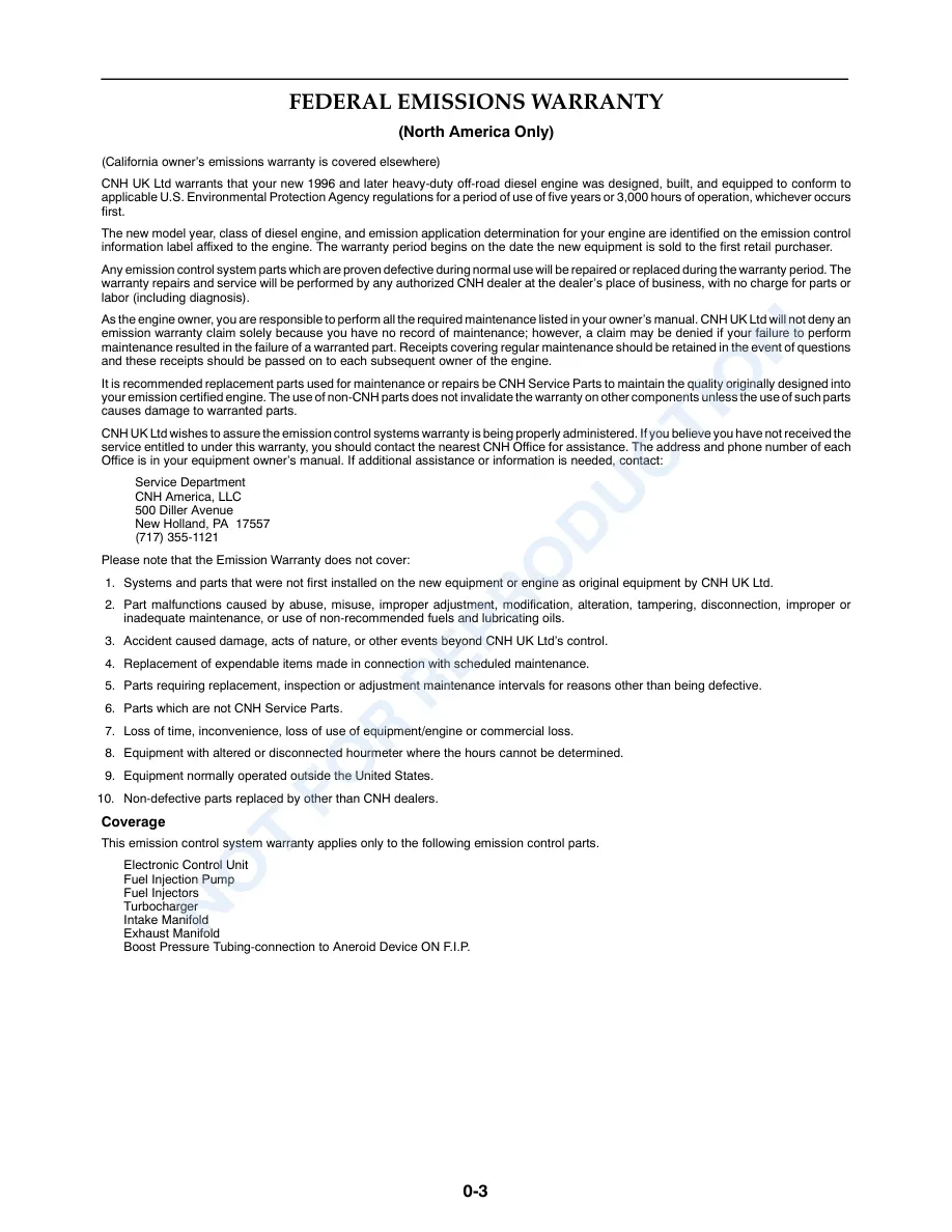 New Holland TT60A TT75A Tractor Operator's Manual preview page 4