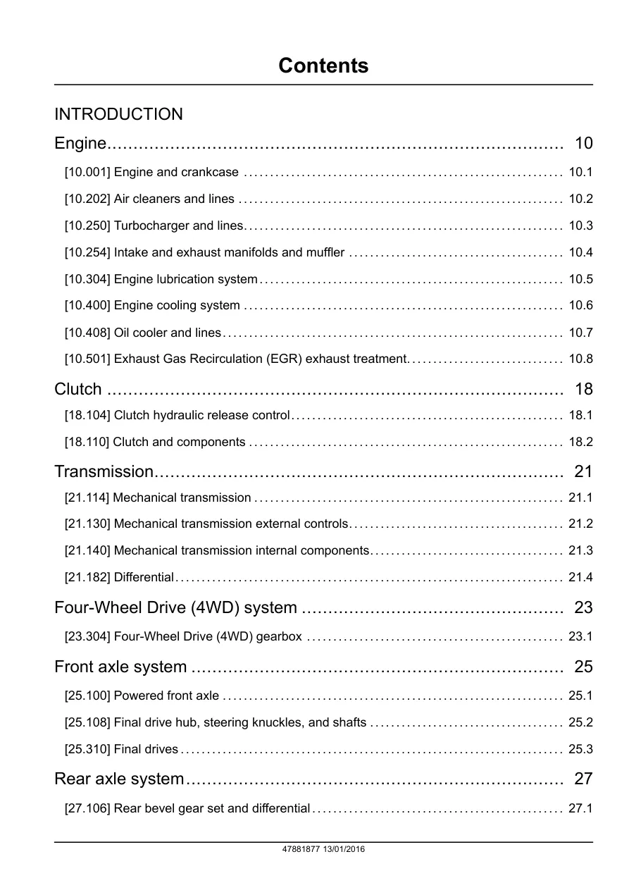New Holland Workmaster 33 37 Tractor Service & Repair Manual preview page 4
