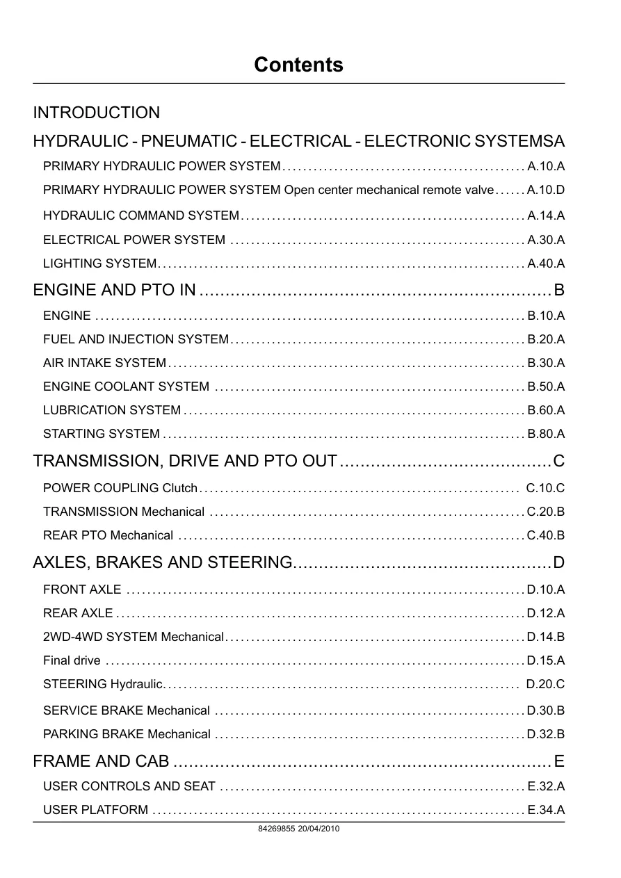 New Holland Workmaster 75 Tractor Service & Repair Manual preview page 2