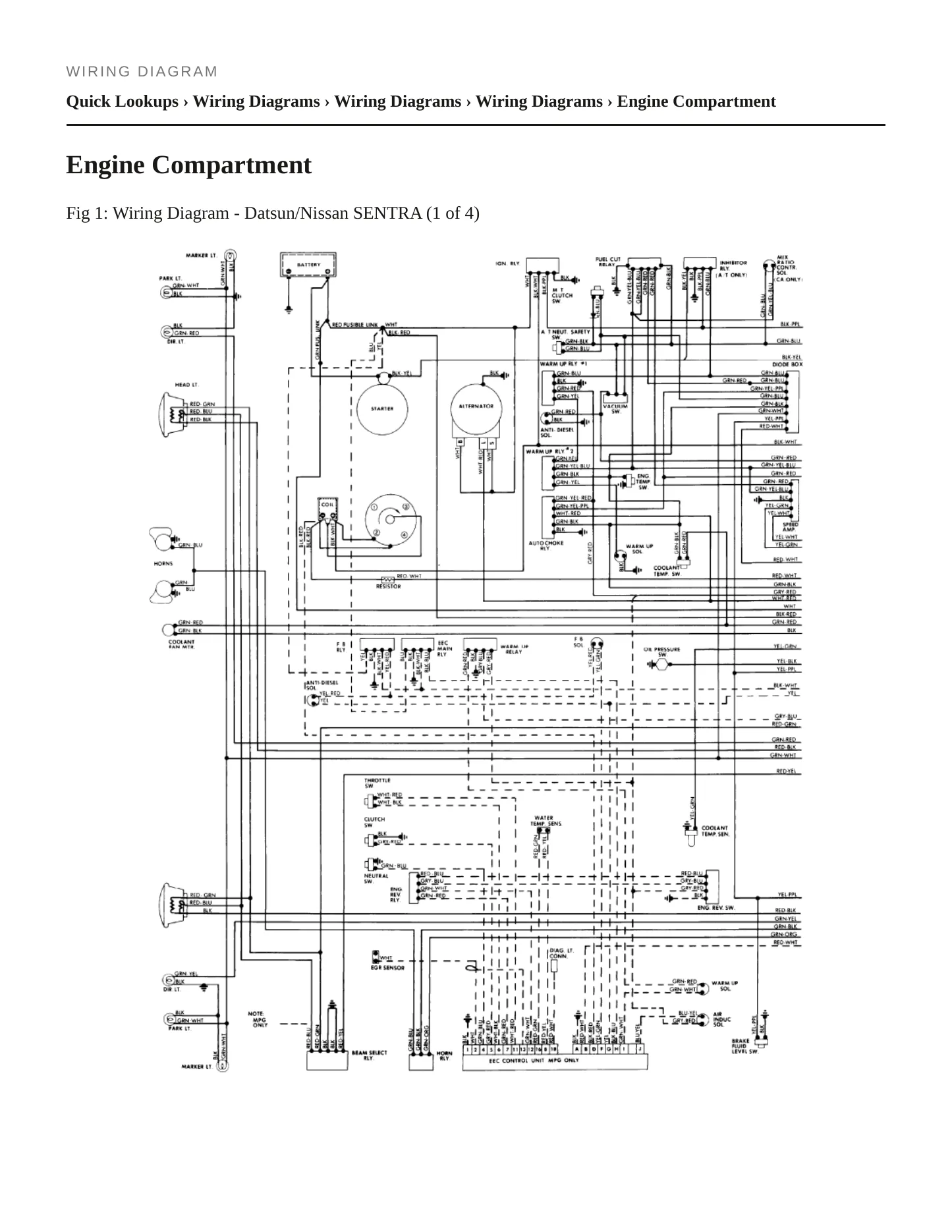1982 Nissan Sentra service manual page 4