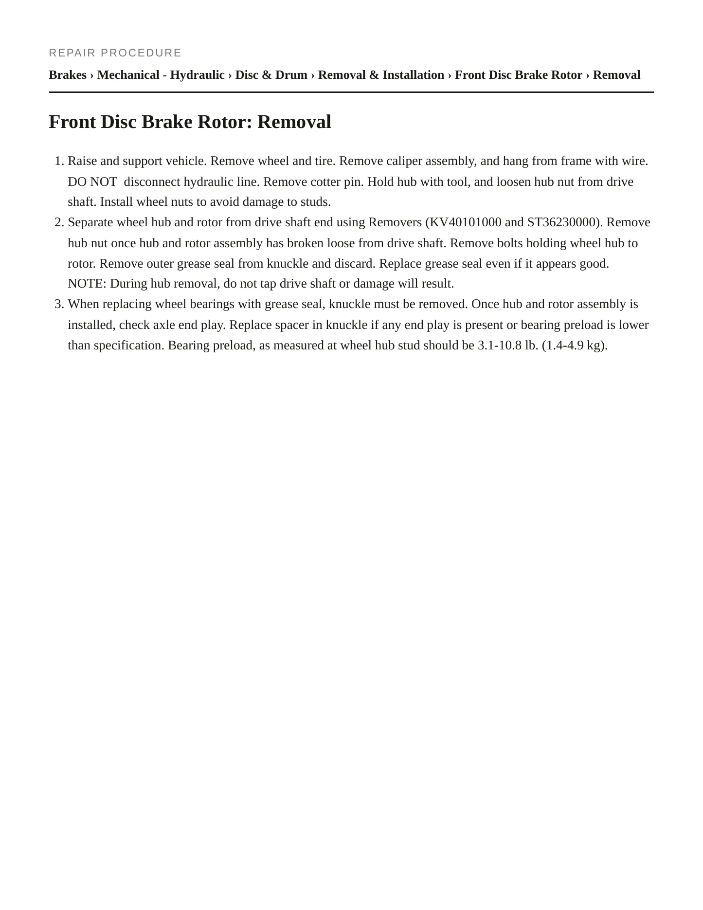 1985 Nissan Sentra Service and Repair Manual preview page 3
