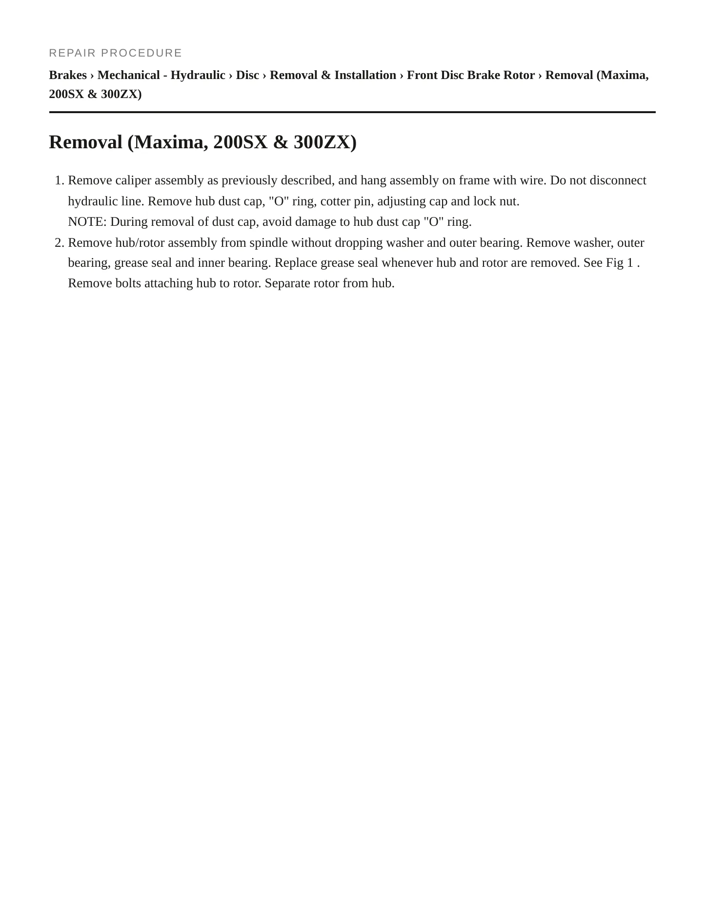 1986 Nissan Maxima service manual page 4