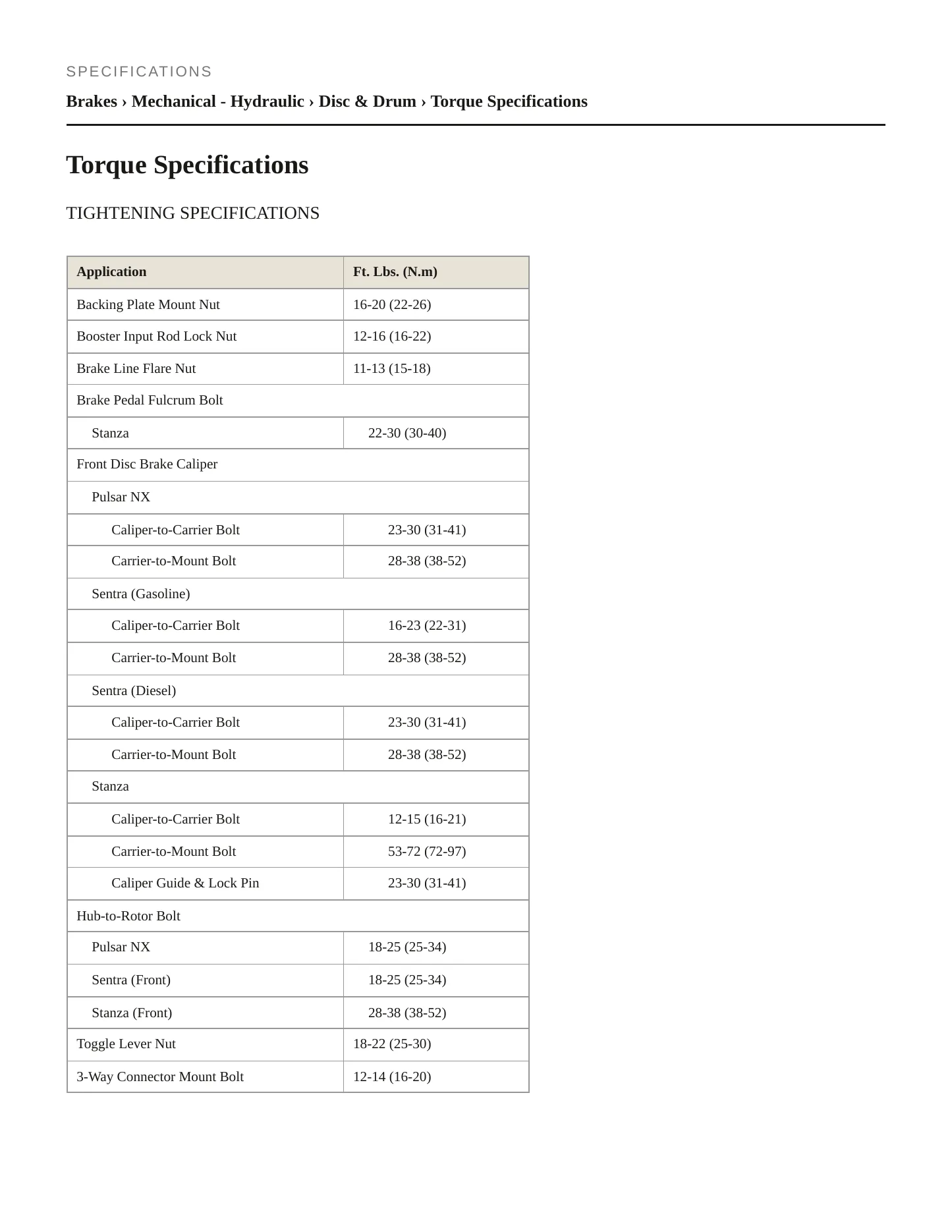 1986 Nissan Sentra Service and Repair Manual preview page 2