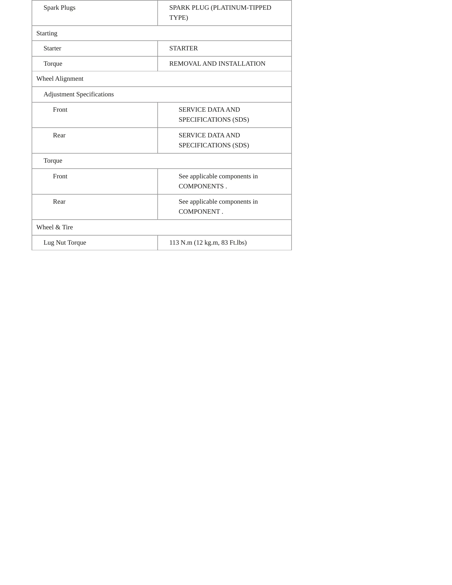 2007 Nissan X-Trail Service and Repair Manual preview page 4