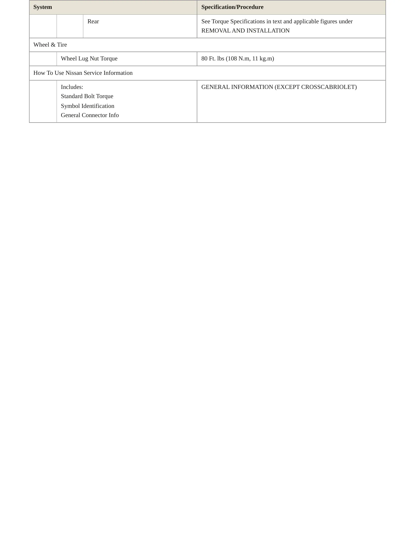 2014 Nissan Murano service manual page 4