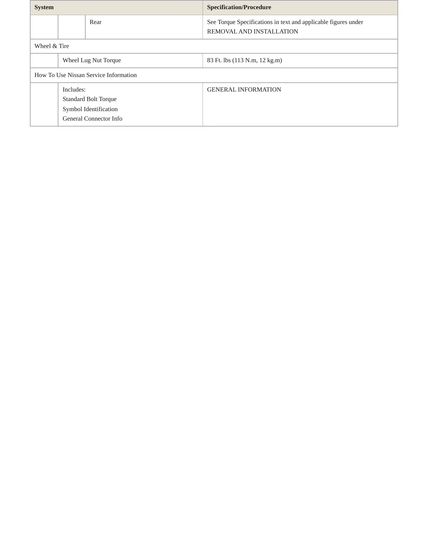 2019 Nissan Murano service manual page 4
