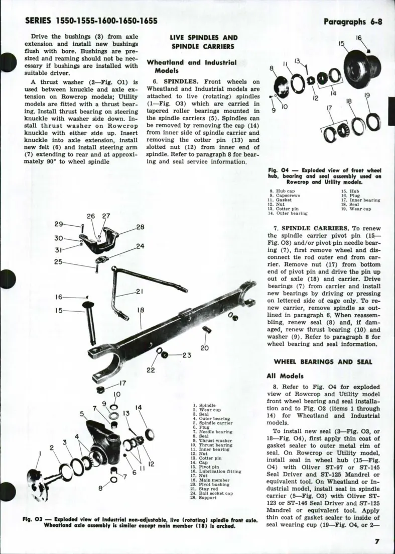Oliver 1550 & 1655 Tractor Service & Repair Manual preview page 6