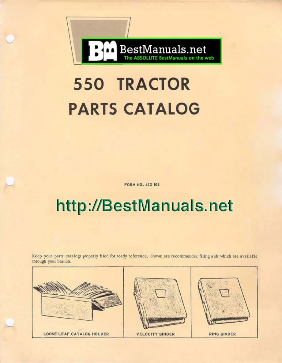 Oliver 550 Tractor Parts Manual preview page 1