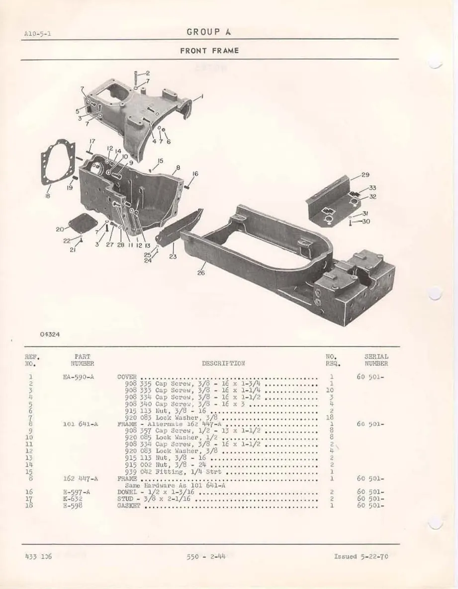 Oliver 550 Tractor Parts Manual preview page 4