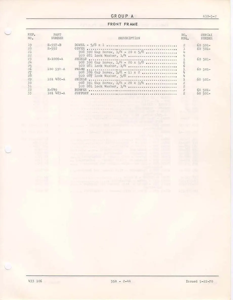 Oliver 550 Tractor Parts Manual preview page 5