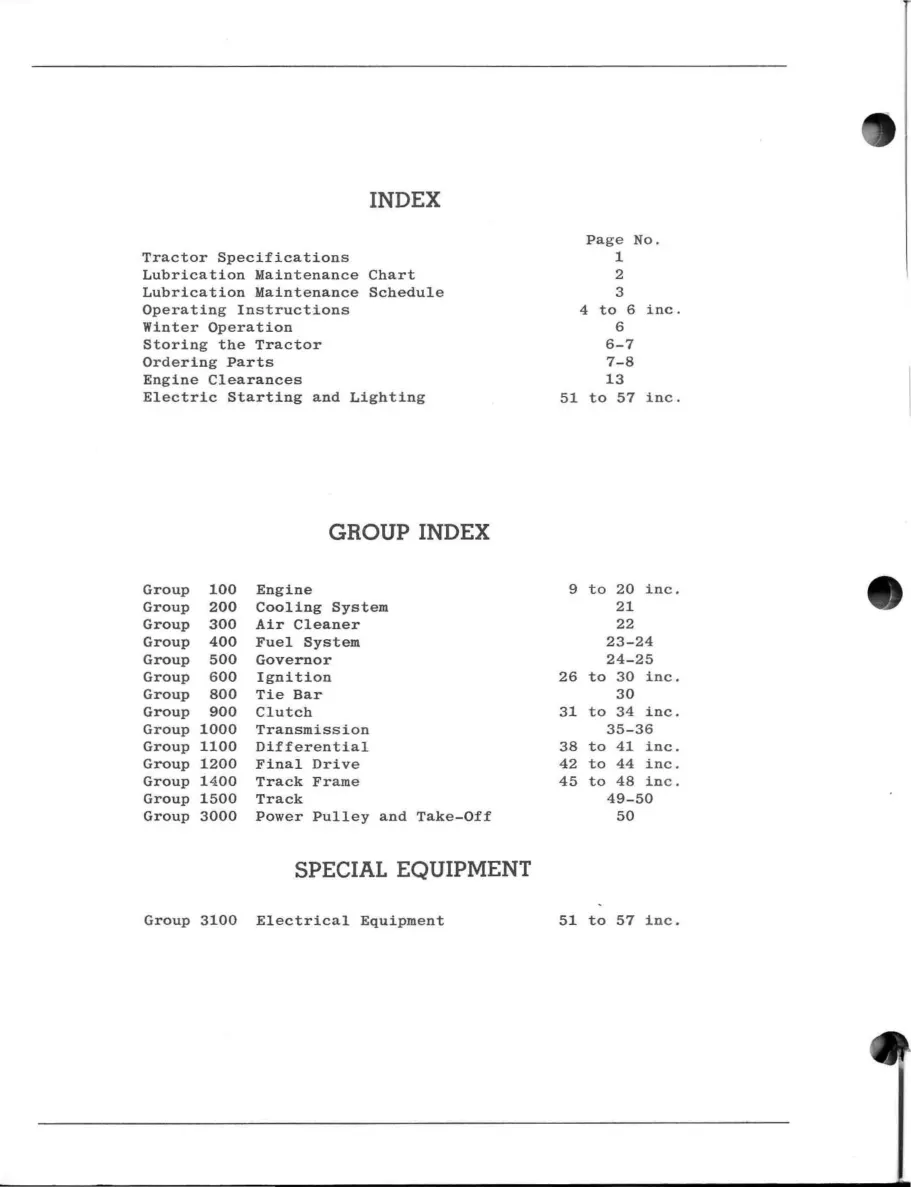 Oliver Cletrac HG Tractor Service & Repair Manual preview page 4