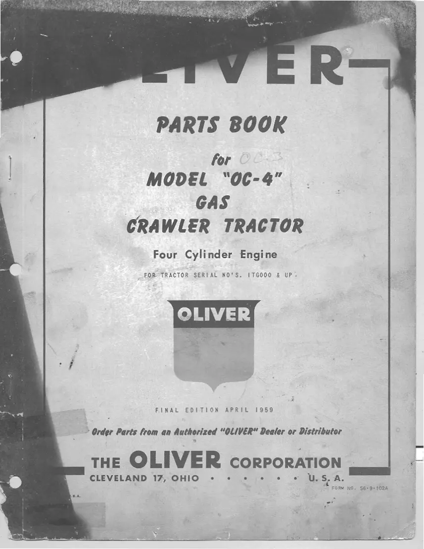 Oliver OC-4 Crawler Tractor Parts Manual preview page 2
