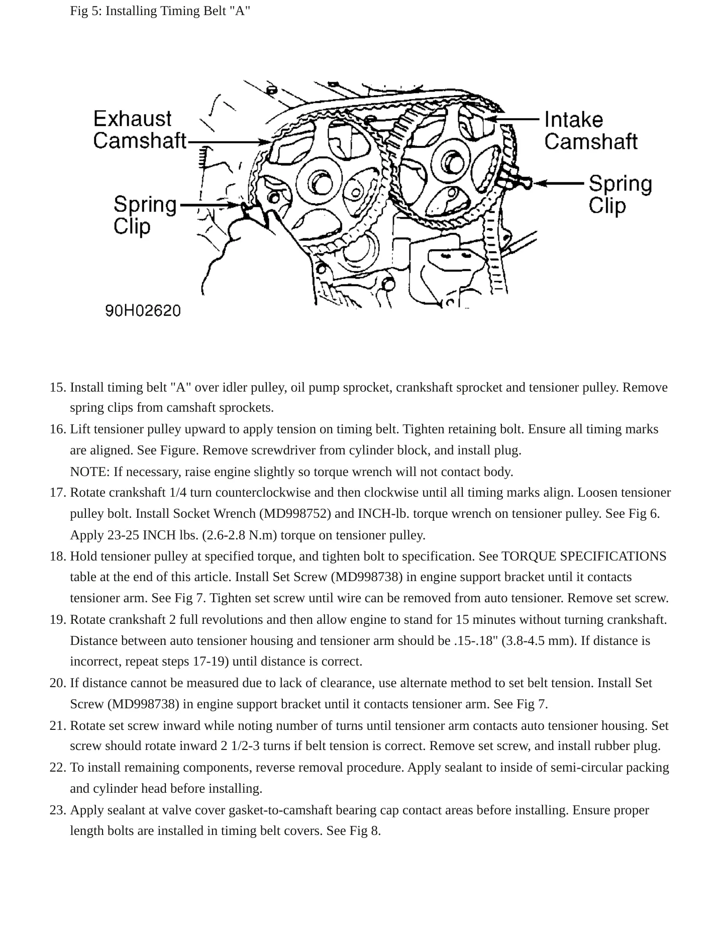 1994 Plymouth Laser Service and Repair Manual preview page 7