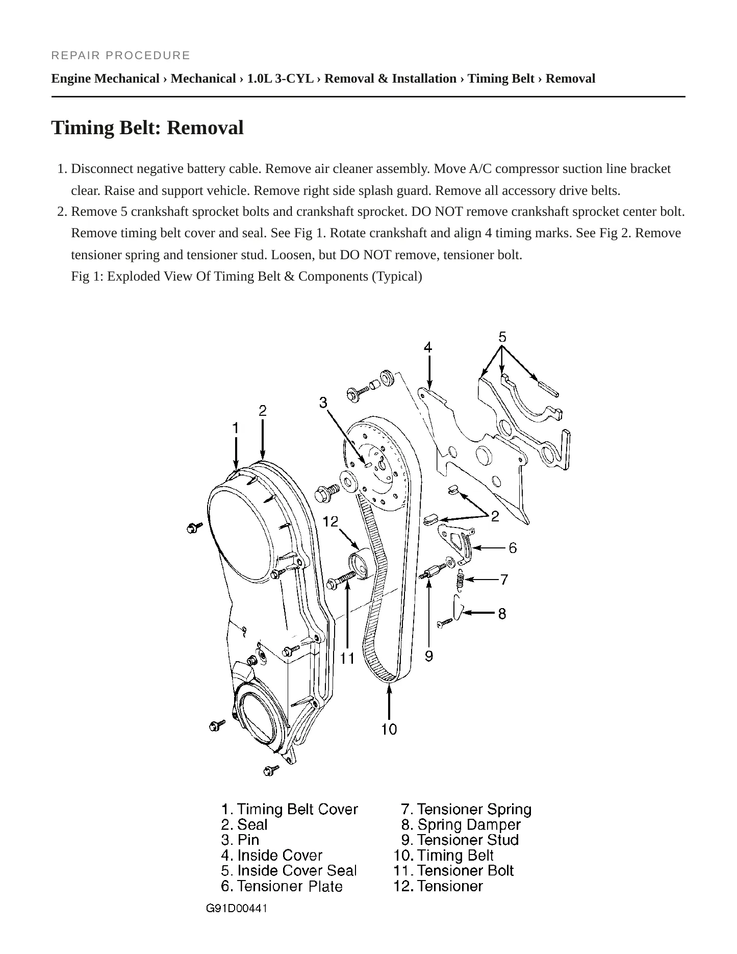 1997 Pontiac Firefly Service and Repair Manual preview page 5
