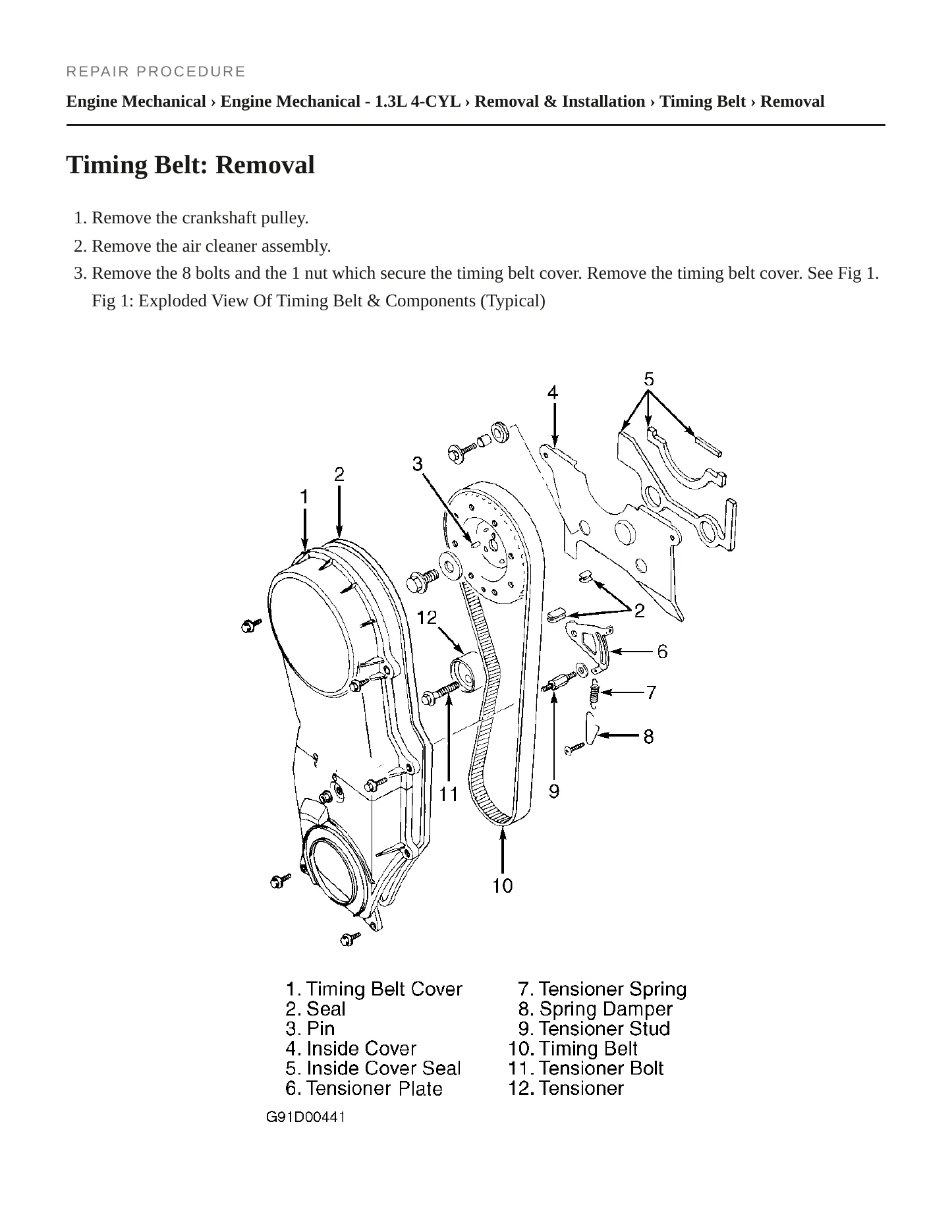 1999 Pontiac Firefly Service and Repair Manual preview page 5