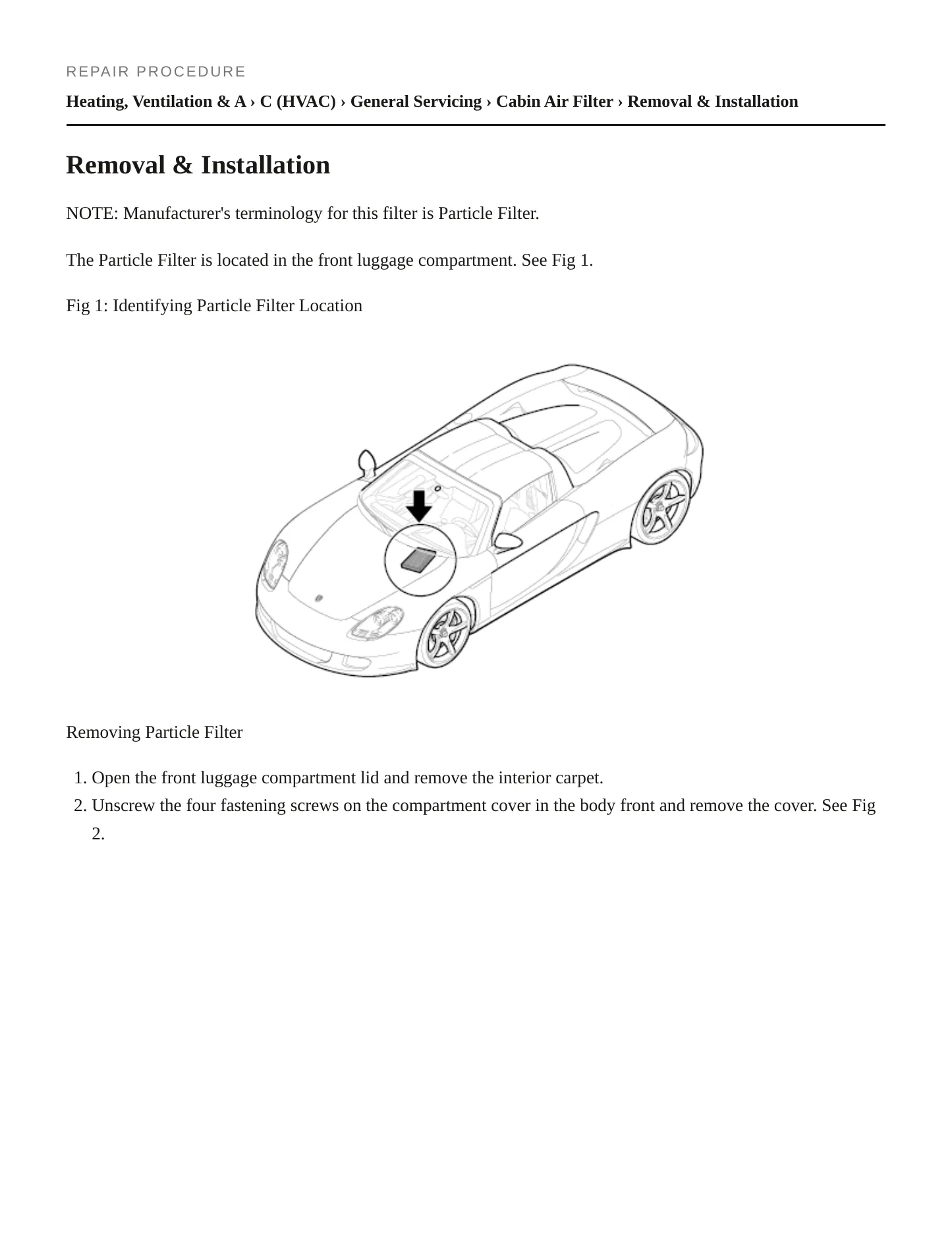 2004 Porsche Carrera GT Service and Repair Manual preview page 2