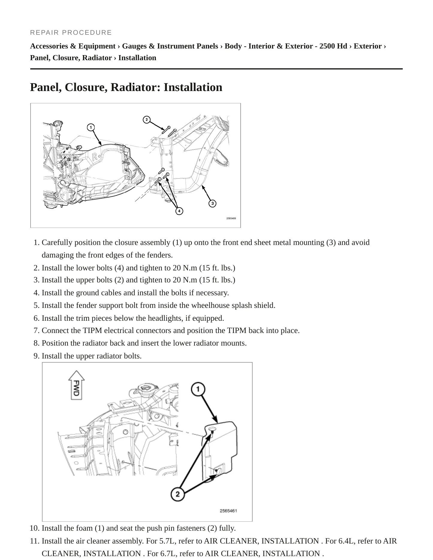2017 Ram 2500 Service and Repair Manual preview page 5