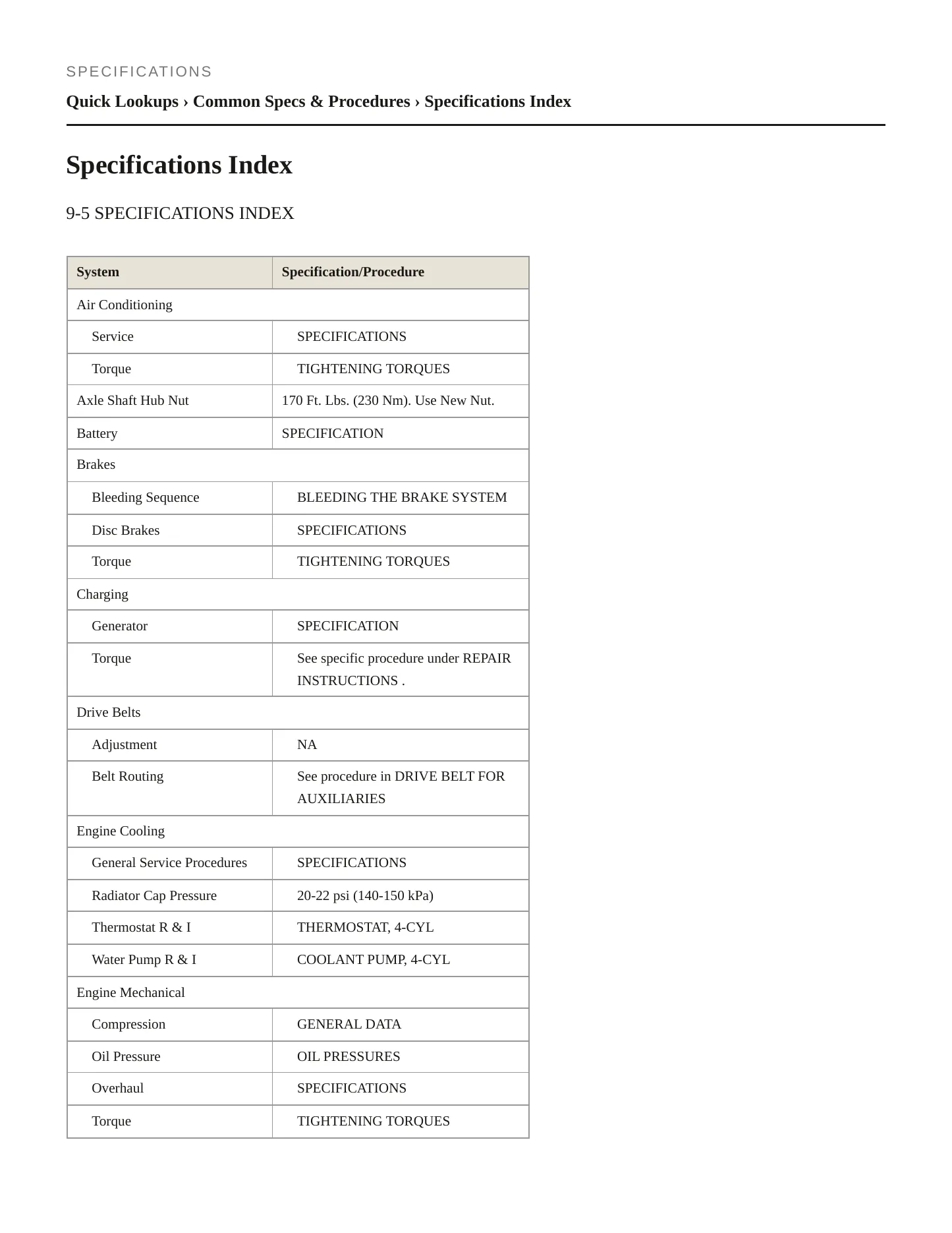 2007 Saab 9-5 Service and Repair Manual preview page 2