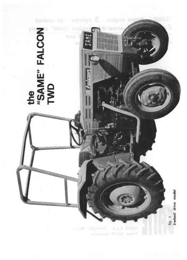 Same Falcon Tractor Service & Repair Manual preview page 4