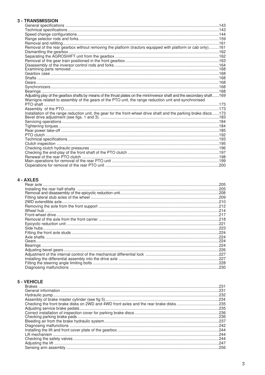 Same Golden 75 Compatto Tractor Service & Repair Manual preview page 3