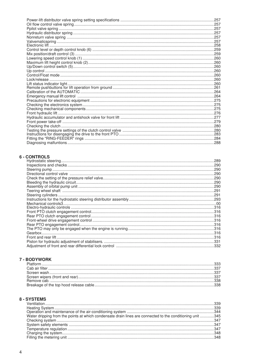 Same Golden 75 Compatto Tractor Service & Repair Manual preview page 4