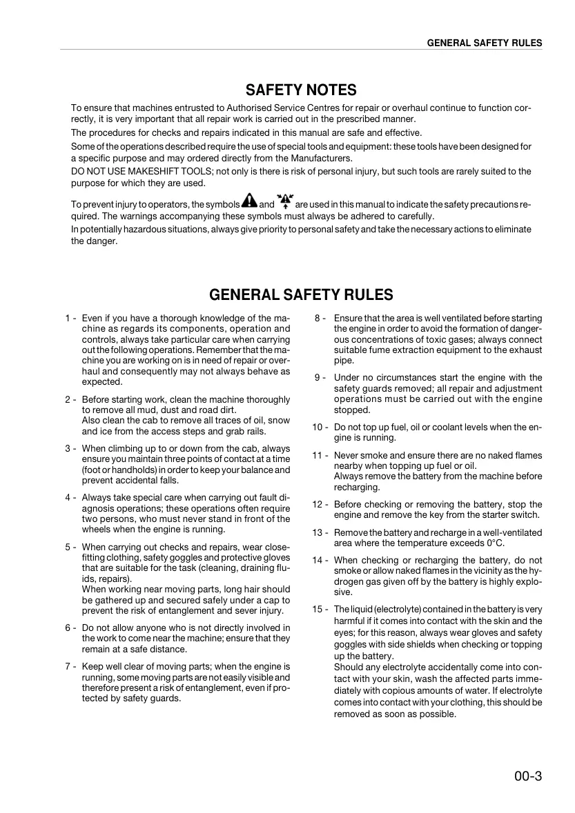 Same Rubin 120 135 150 Tractor Service & Repair Manual preview page 5