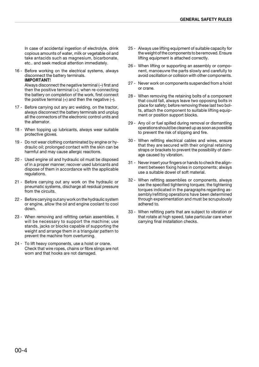 Same Rubin 120 135 150 Tractor Service & Repair Manual preview page 6
