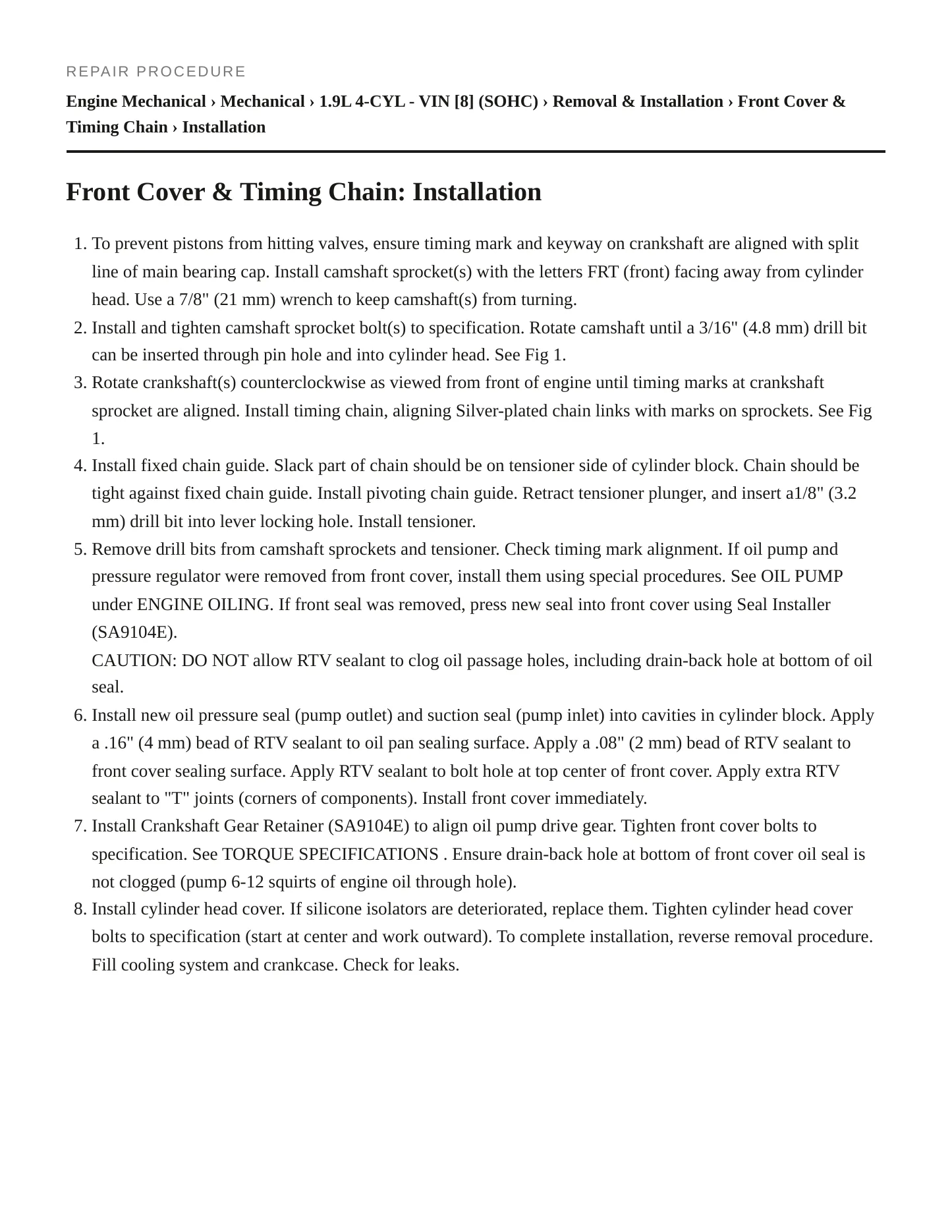 1995 Saturn SC1 Service and Repair Manual preview page 5