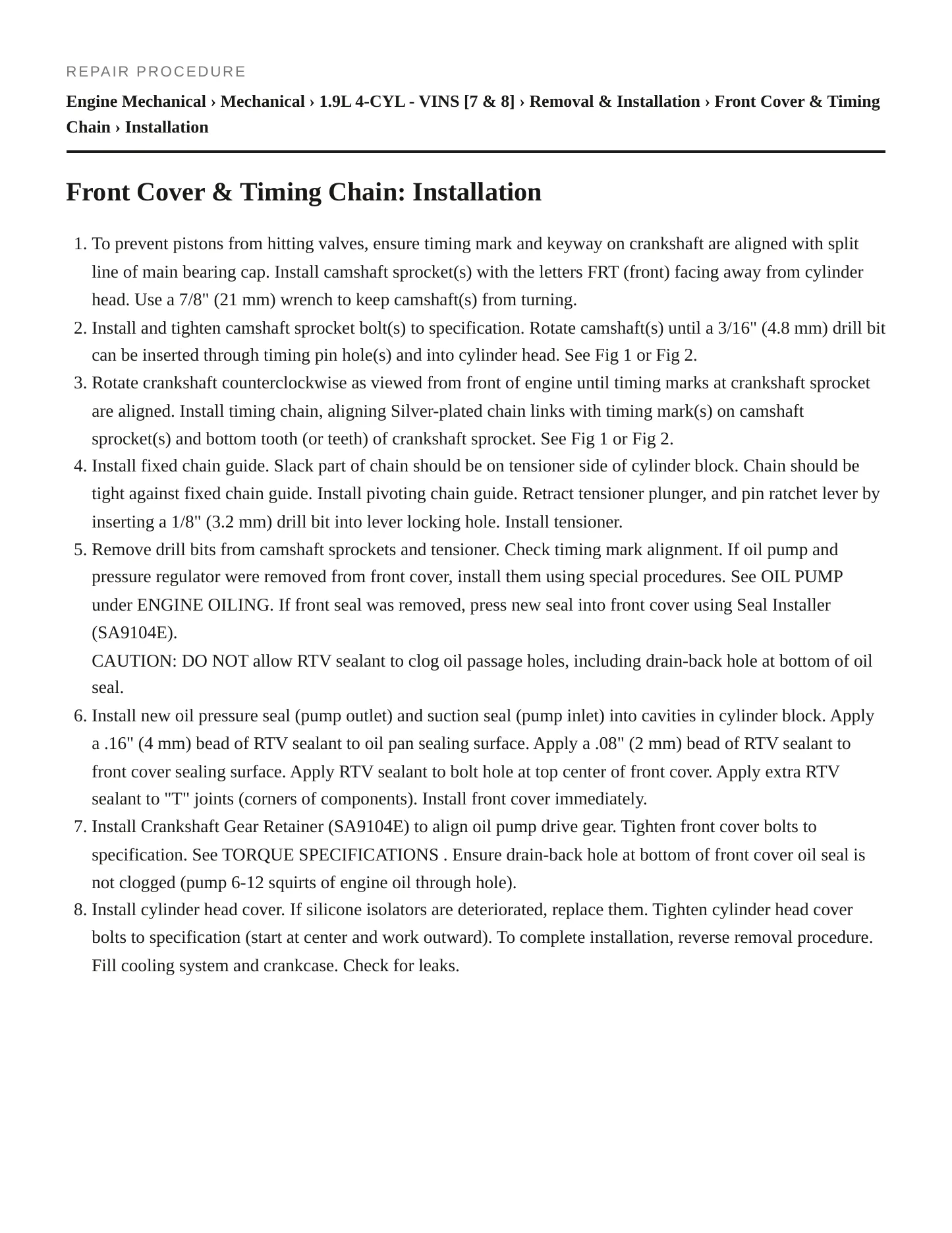 1996 Saturn SL2 Service and Repair Manual preview page 4