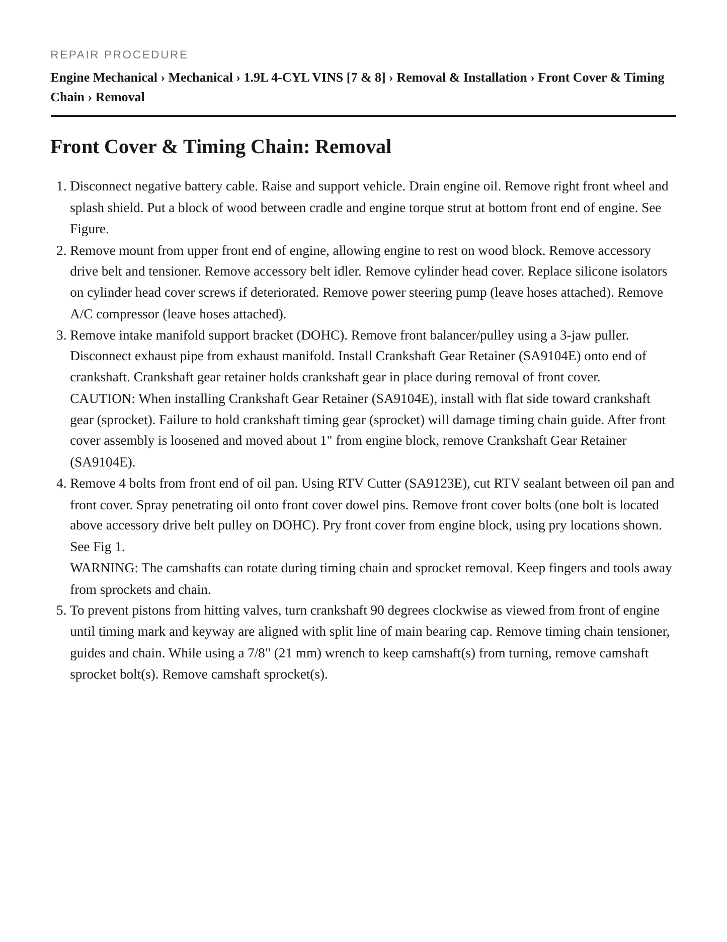 1999 Saturn SL2 Service and Repair Manual preview page 4