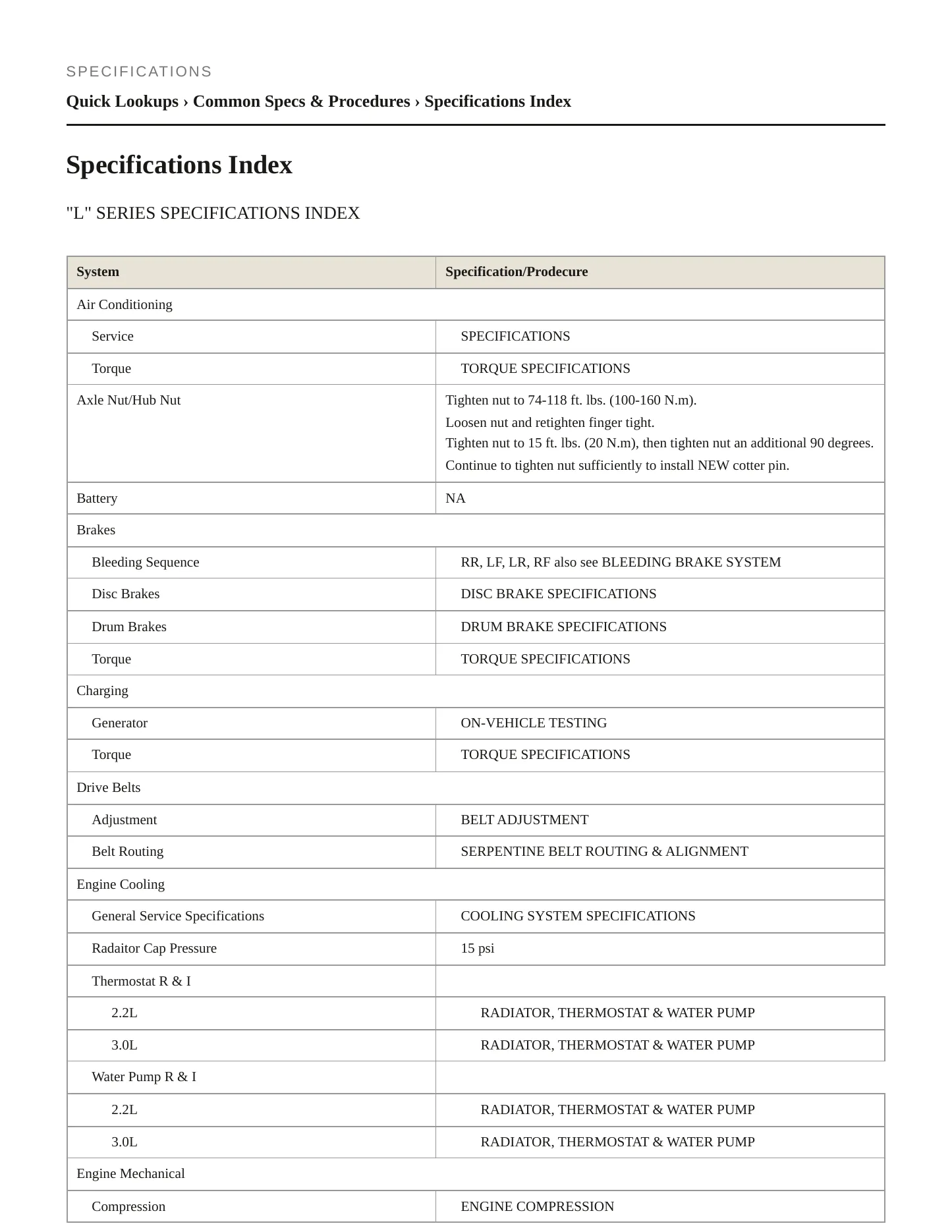 2001 Saturn L300 Service and Repair Manual preview page 2