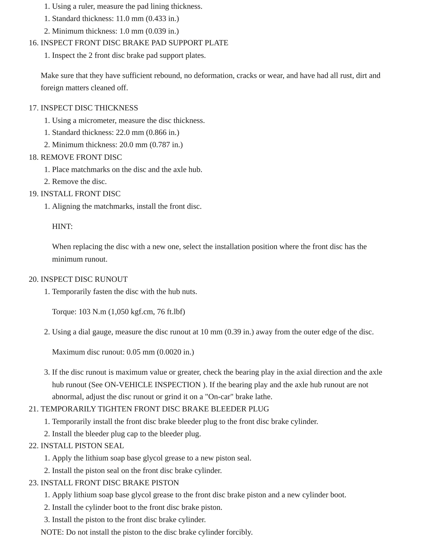 2005 Scion xB Service and Repair Manual preview page 10