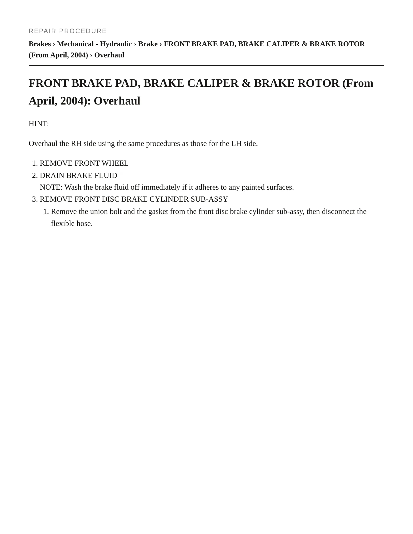 2005 Scion xB service manual page 4