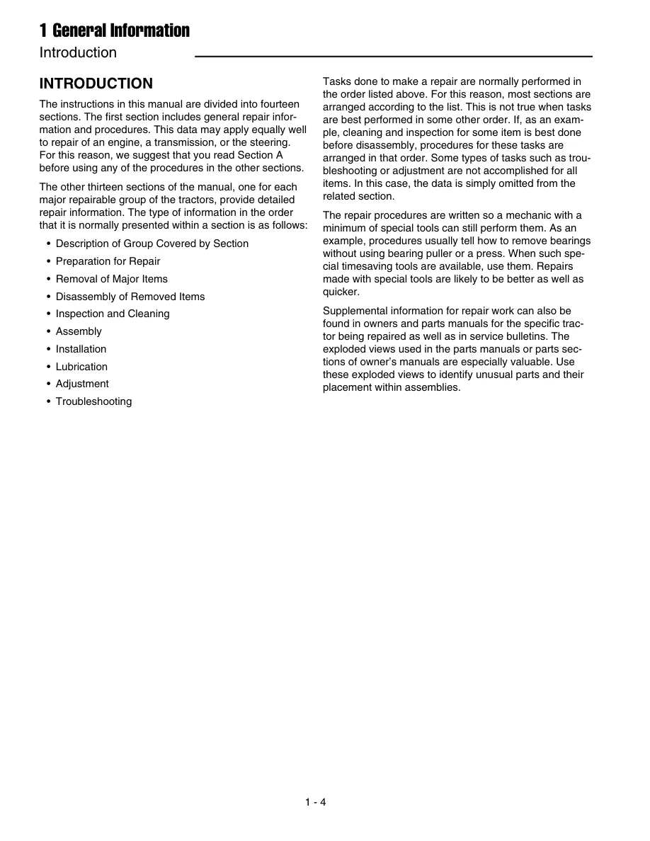 Simplicity Large Frame Garden Tractors - Sovereign Landlord Baron GTH-L 7000 7100 Tractor Service & Repair Manual preview page 6