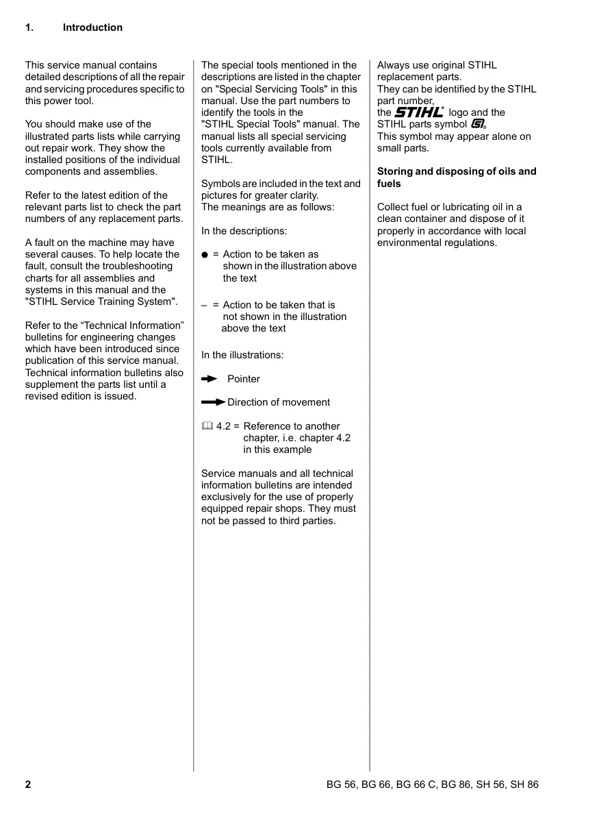 Stihl BG 86 Machine Service & Repair Manual preview page 3