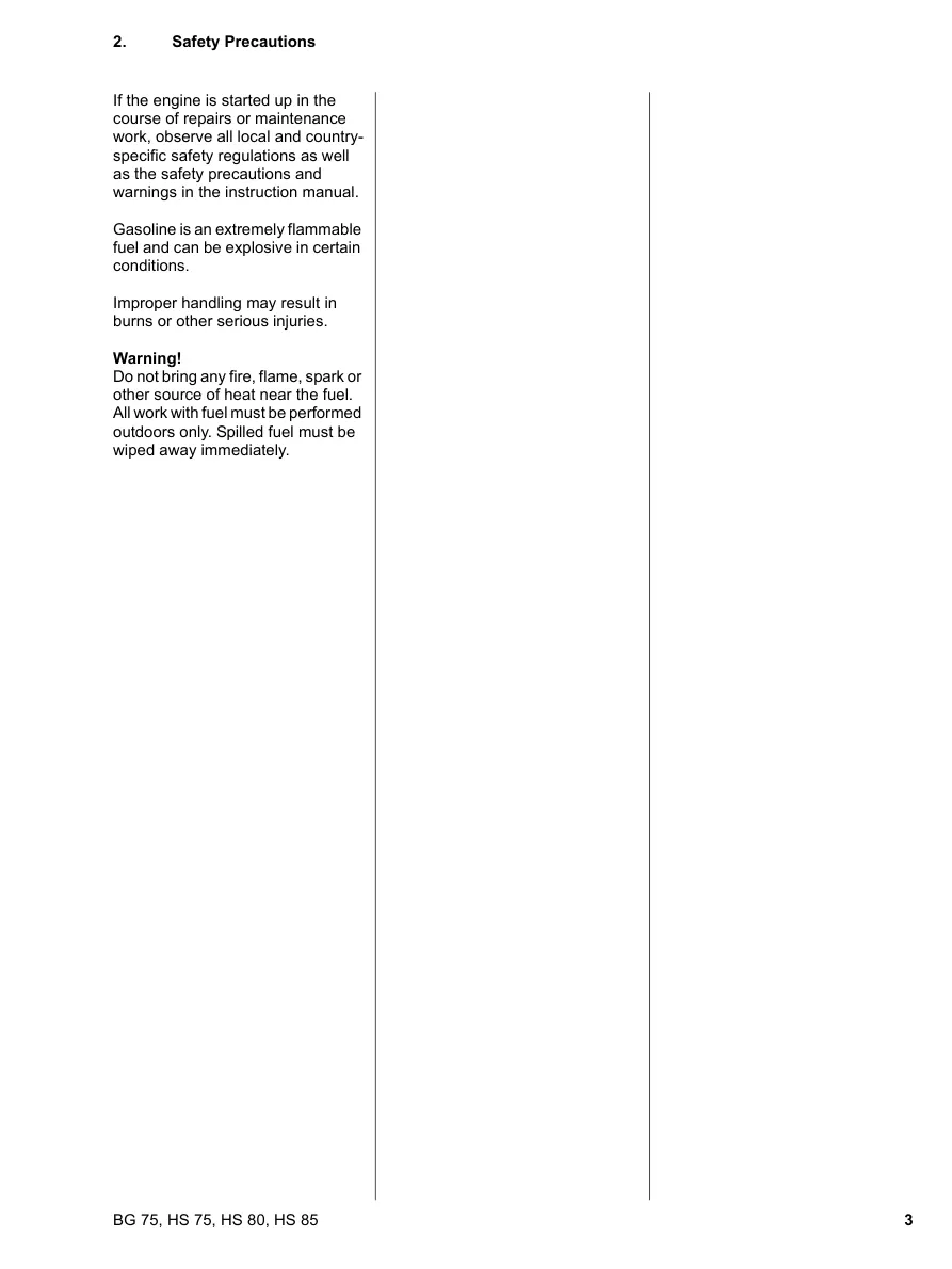 Stihl BG75 HS75 HS80 HS85 Machine Service & Repair Manual preview page 4