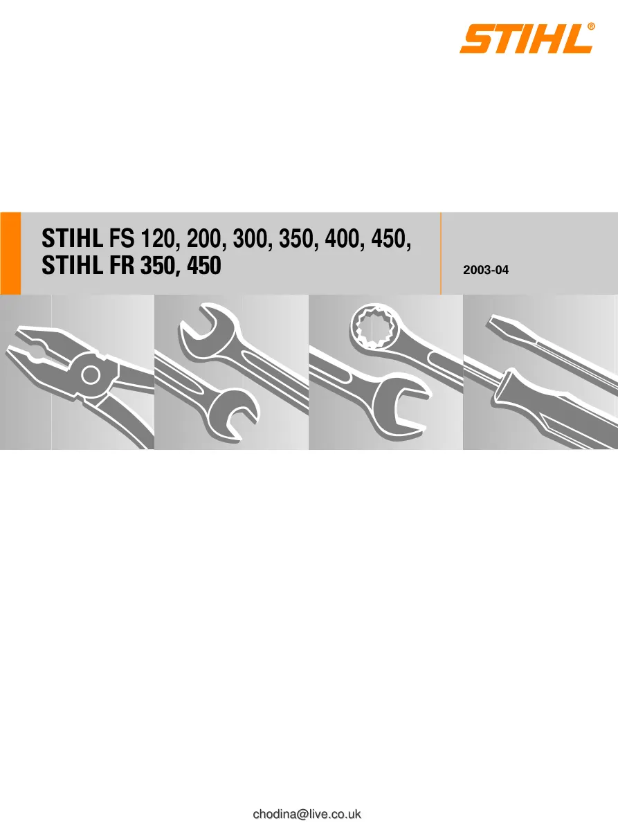 Stihl FS 120 200 300 350 400 450 FR Brushcutters Service & Repair Manual preview page 1