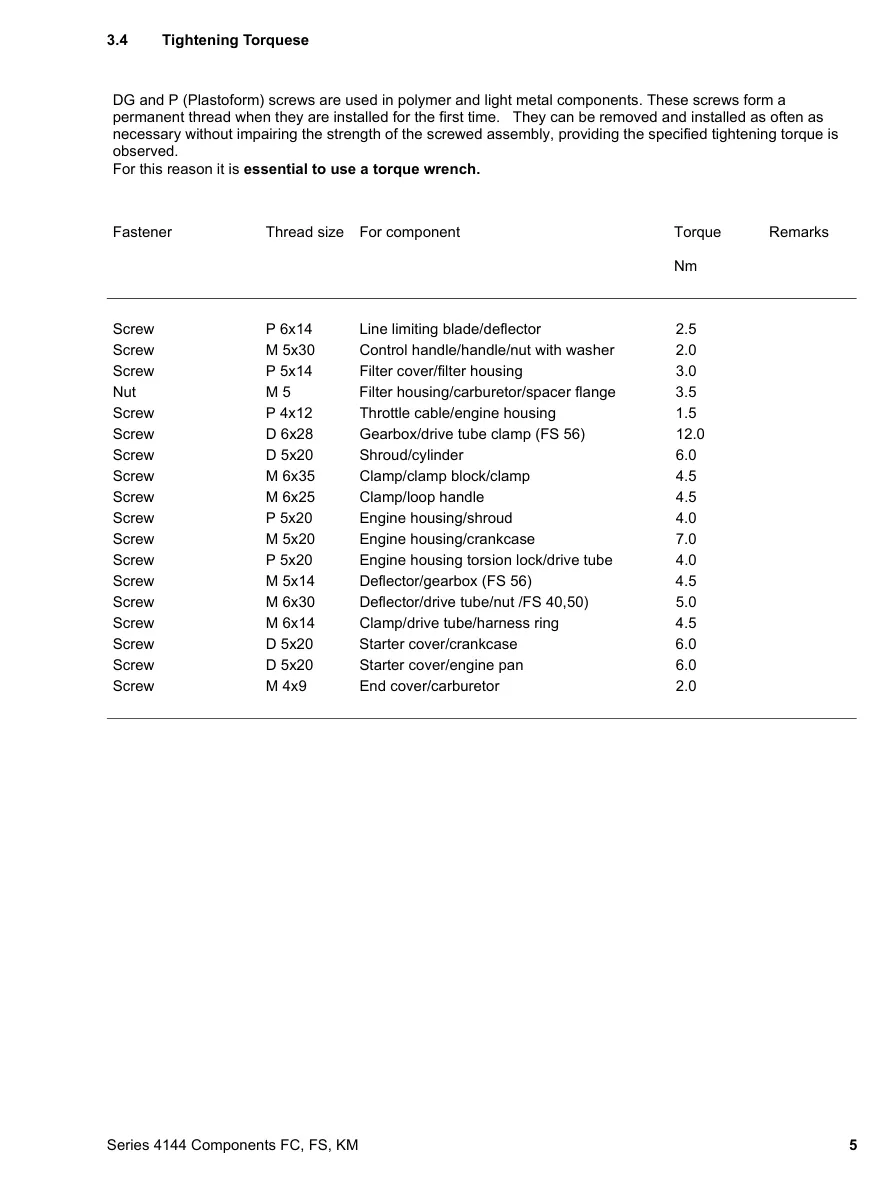 Stihl FS40 FS50 FS56 FC56 KM56 Machine Service & Repair Manual preview page 6