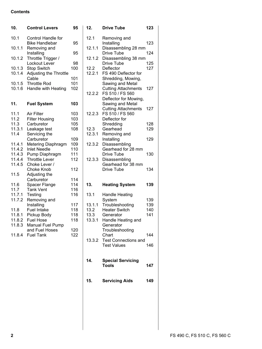 Stihl FS490c FS510c FS560c Machine Service & Repair Manual preview page 3