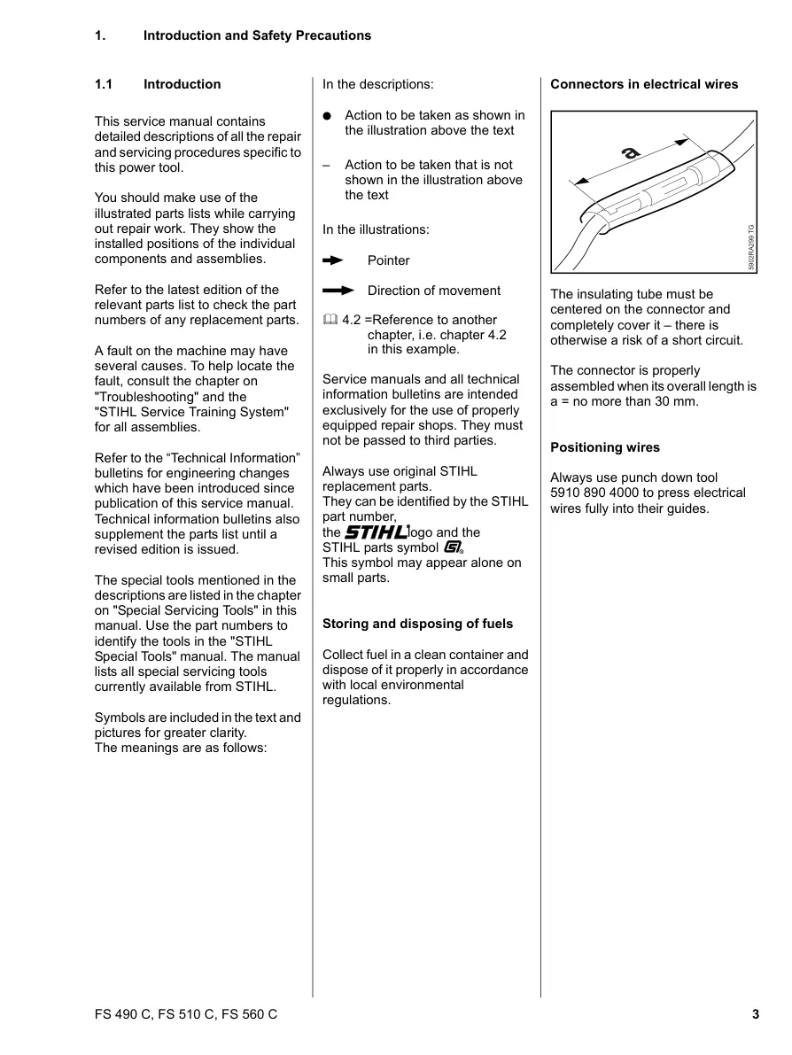 Stihl FS490c FS510c FS560c Machine Service & Repair Manual preview page 4